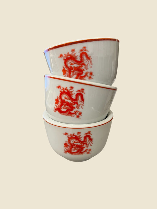 Antique Dragon Tea Cups
