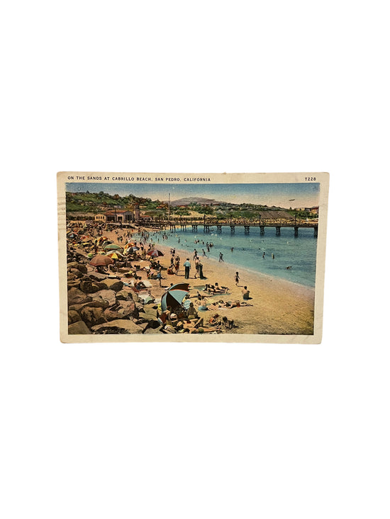 Vintage Postcard- Cabrillo Beach, San Pedro, California