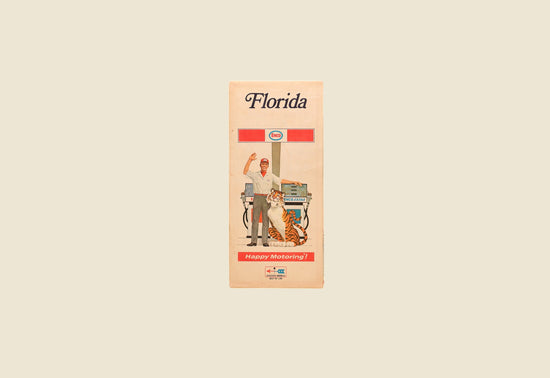 Vintage Florida Road Map