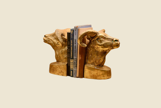 Brass Ram Bookends