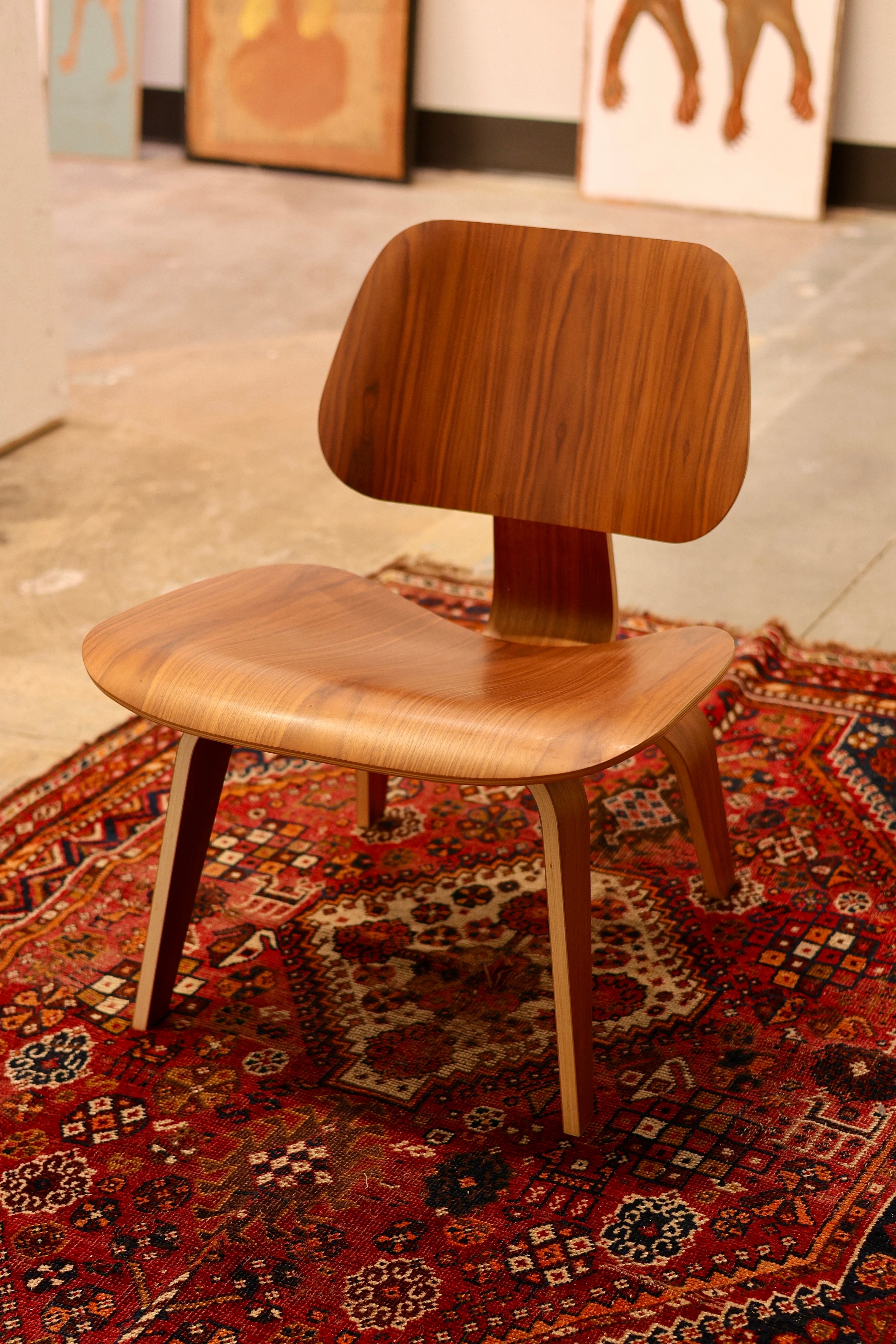 Eames Molded Plywood Lounge Chair Wood Base (LCW) - Walnut – Brick