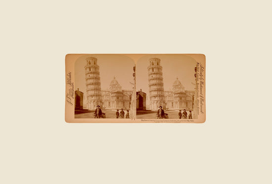 Stereoscope Card- Leaning Tower of Pisa