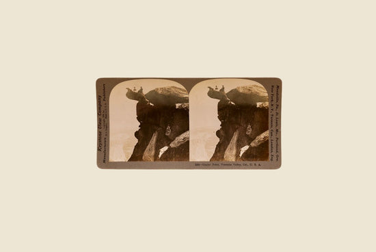 Stereoscope Card- Glacier Point, Yosemite Valley