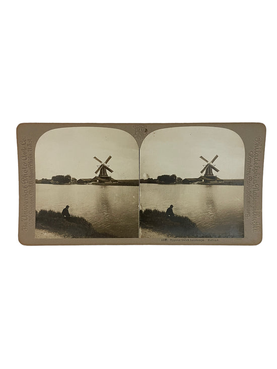 Stereoscope Card- Typical Dutch Landscape, Holland