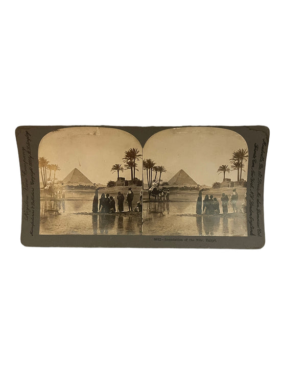 Stereoscope Card- Inundation of the Nile, Egypt