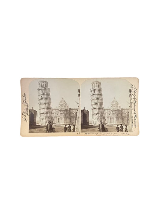Stereoscope Card- Leaning Tower of Pisa