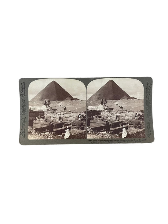 Stereoscope Card- Ruins of the Granite Temple by the Sphinx