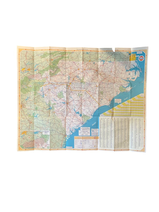 Vintage Georgia, North Carolina, and South Carolina Map