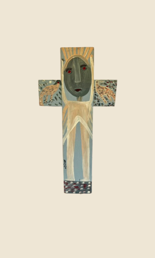 Mose Tolliver - Jesus on the Cross with Birds
