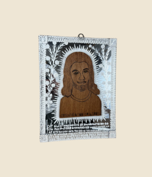 Howard Finster (Jesus is Lord of Lords Cut Glass, 1985)